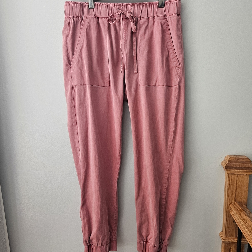 Buffalo David Bitton Pink Elastic Waist Joggers
